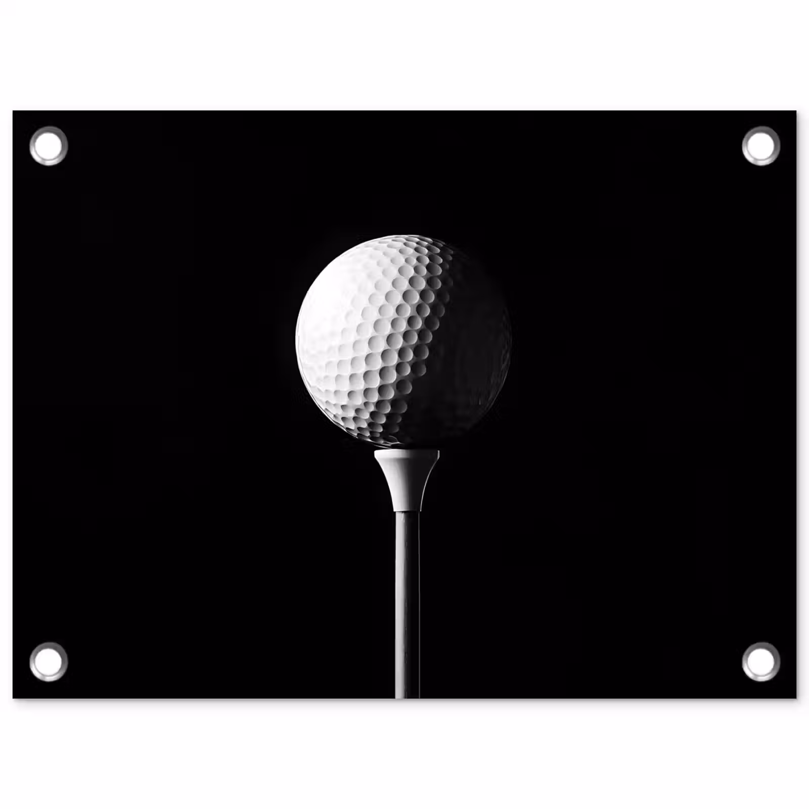 Tuinposter - Golfbal - Minimalistisch - Wit — 1