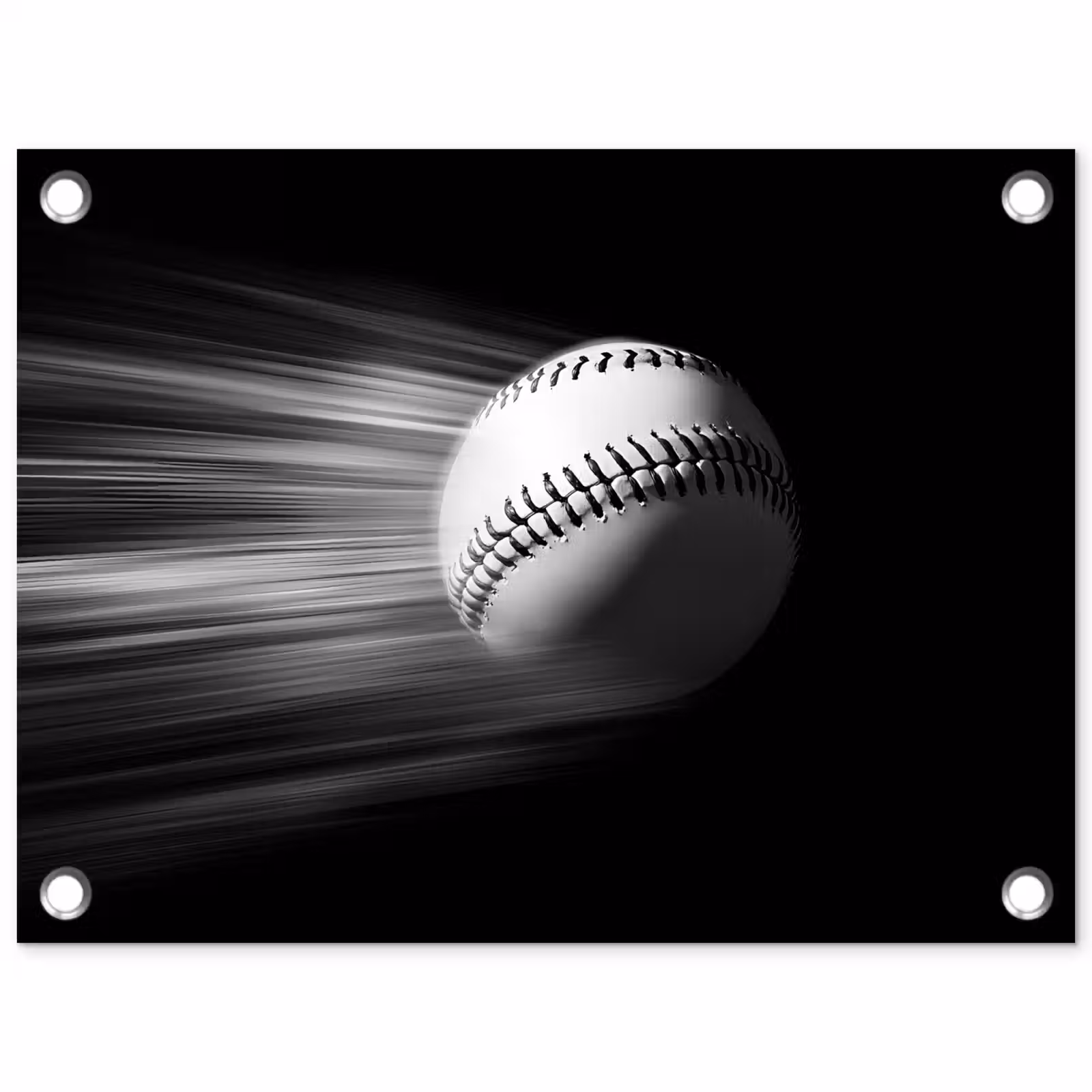 Tuinposter - Honkbal - Wit - Vliegt — 1