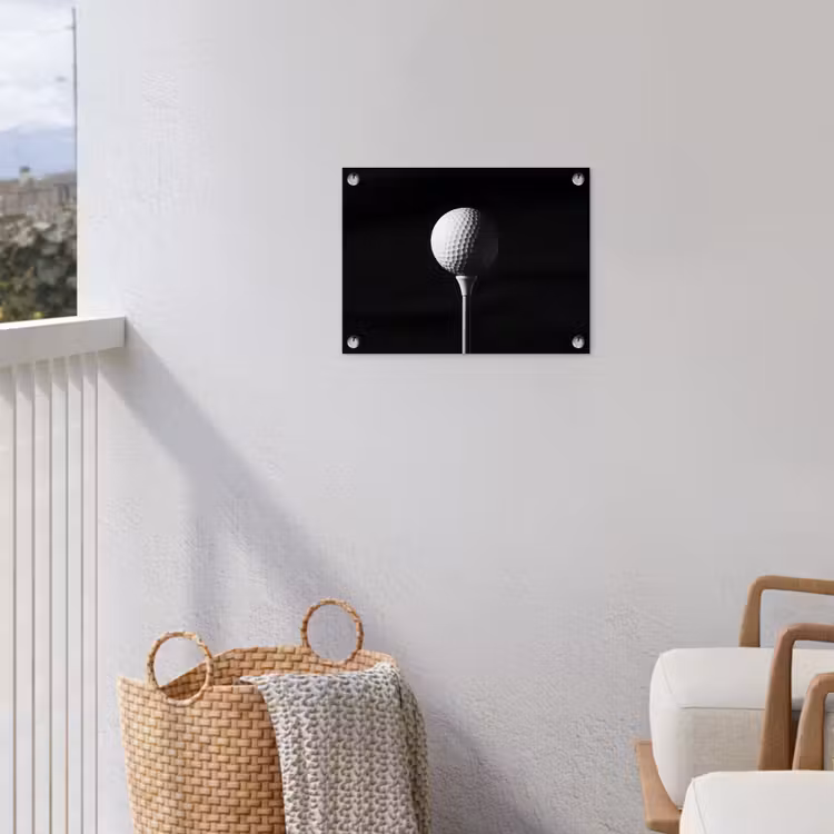 Tuinposter - Golfbal - Minimalistisch - Wit — 3