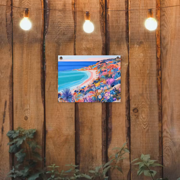 Tuinposter - Bloemenweide - Zee - Zomers — 2