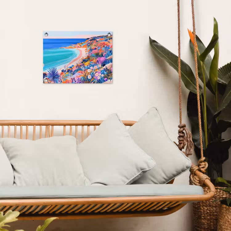 Tuinposter - Bloemenweide - Zee - Zomers — 5
