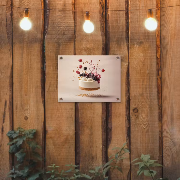 Tuinposter - Cheesecake - Eten - Roze - Taart — 2