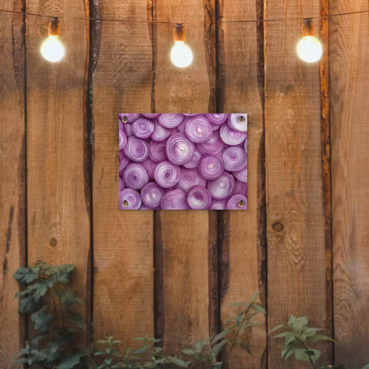 Tuinposter - Paars - Uien - Close up — 2