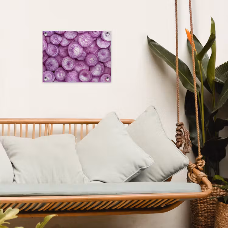 Tuinposter - Paars - Uien - Close up — 5