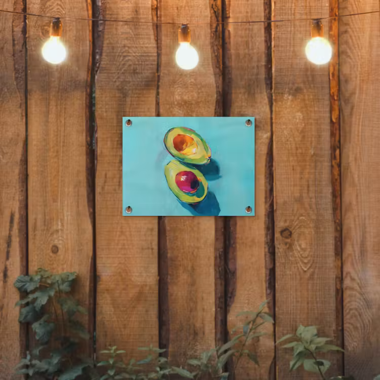 Tuinposter - Avocado - Groen - Pit - Schaduw — 2