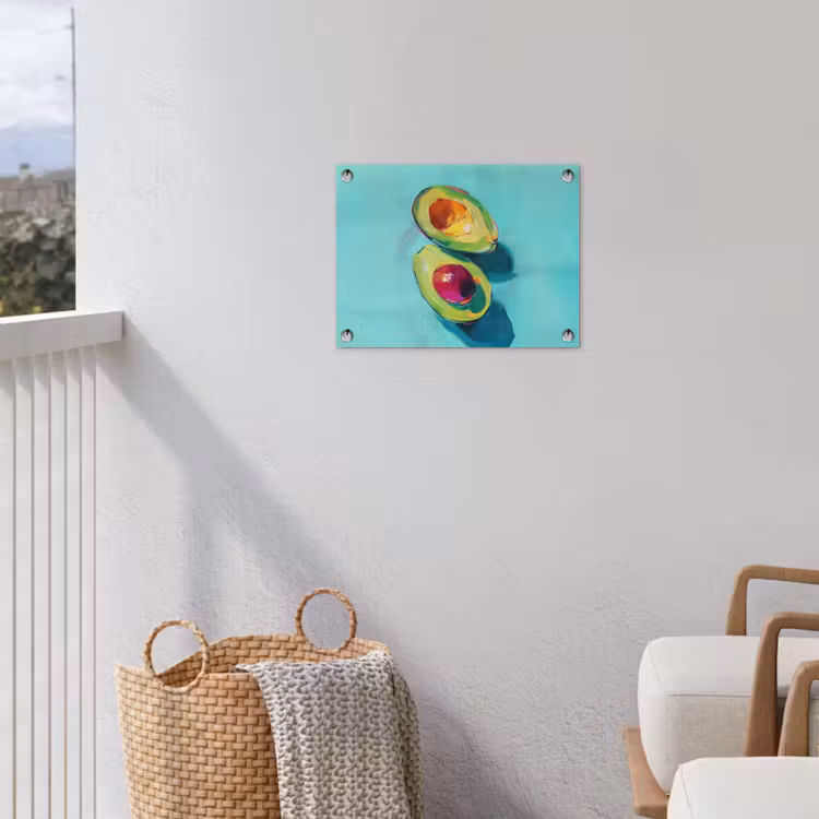 Tuinposter - Avocado - Groen - Pit - Schaduw — 3