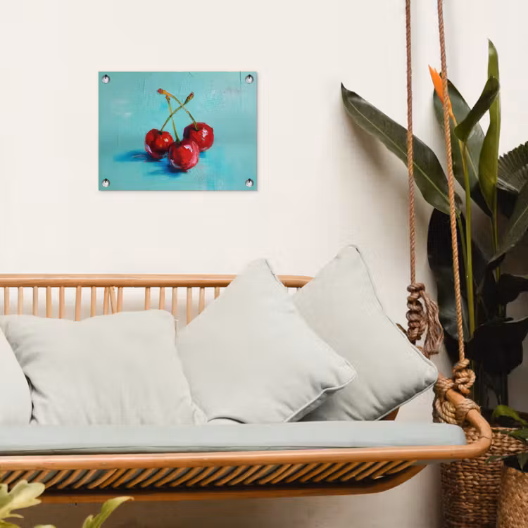 Tuinposter - Kersen - Rood - Drie - Geverfd — 5