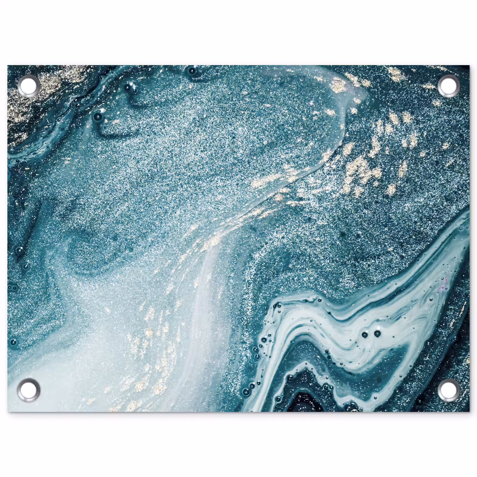 Tuinposter - Edelstenen - Blauw - Natuur - Marmer - Abstract — 1
