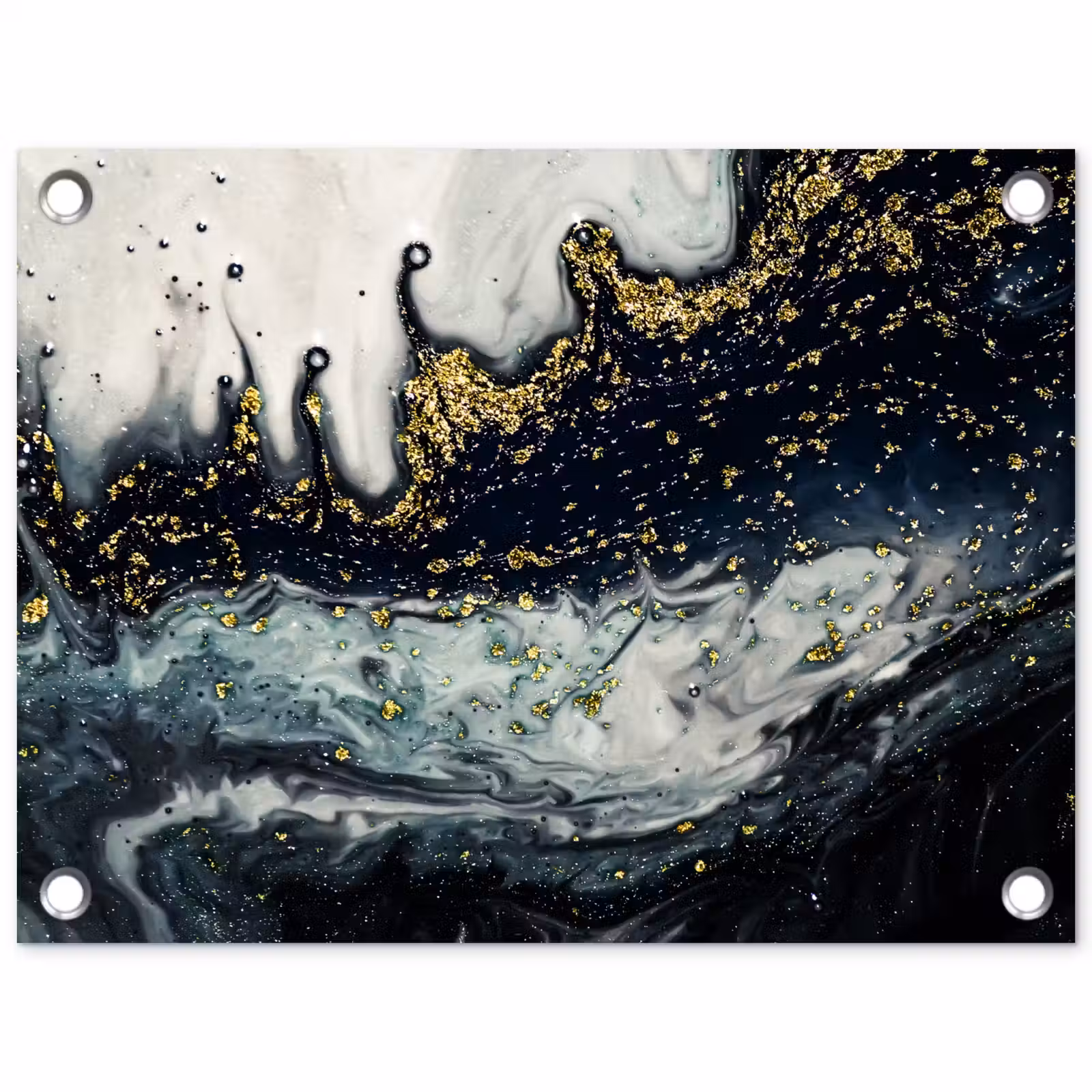 Tuinposter - Marmer - Abstract - Goud - Luxe — 1