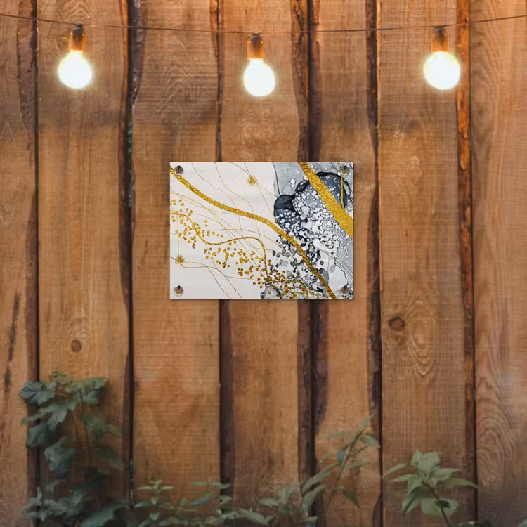 Tuinposter - Abstract - Goud - Natuur - Kunst — 2