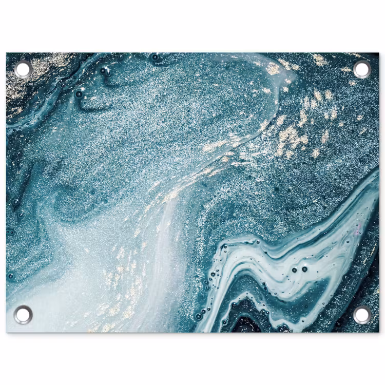 Tuinposter - Edelstenen - Blauw - Natuur - Marmer - Abstract — 1