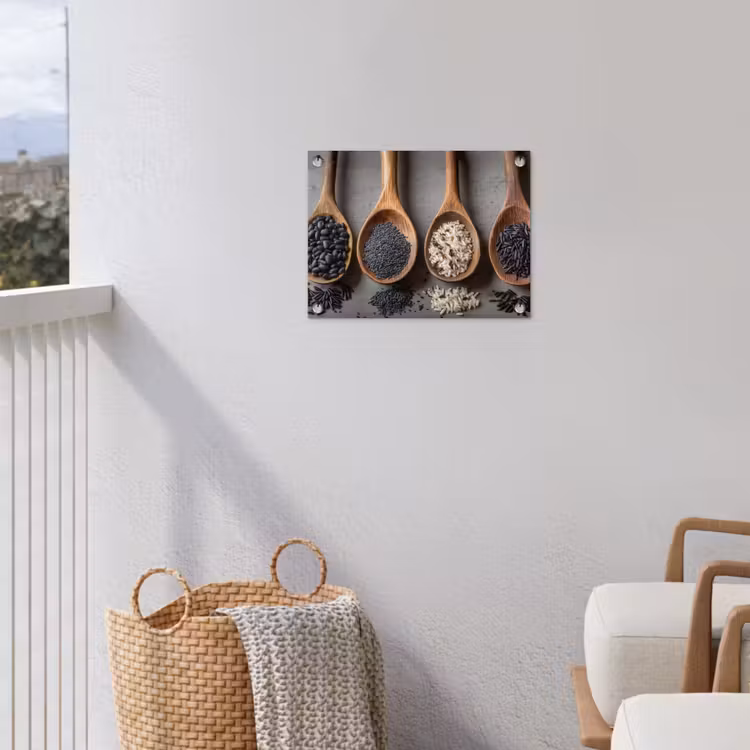 Tuinposter - Houten - Lepels - Rijst - Zaden — 3