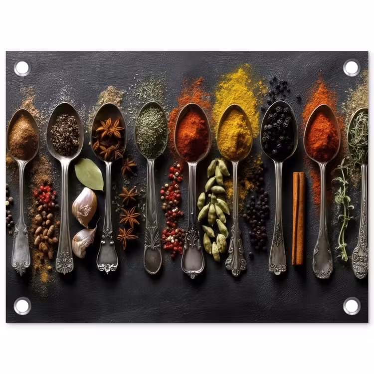 Tuinposter - Lepels - Specerijen - Kaneel - Chili — 1