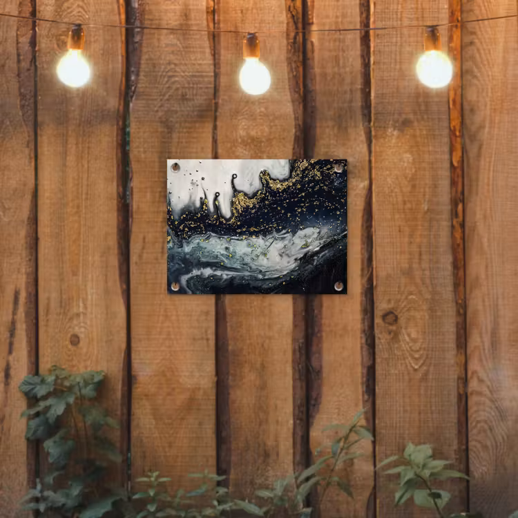 Tuinposter - Marmer - Abstract - Goud - Luxe — 2