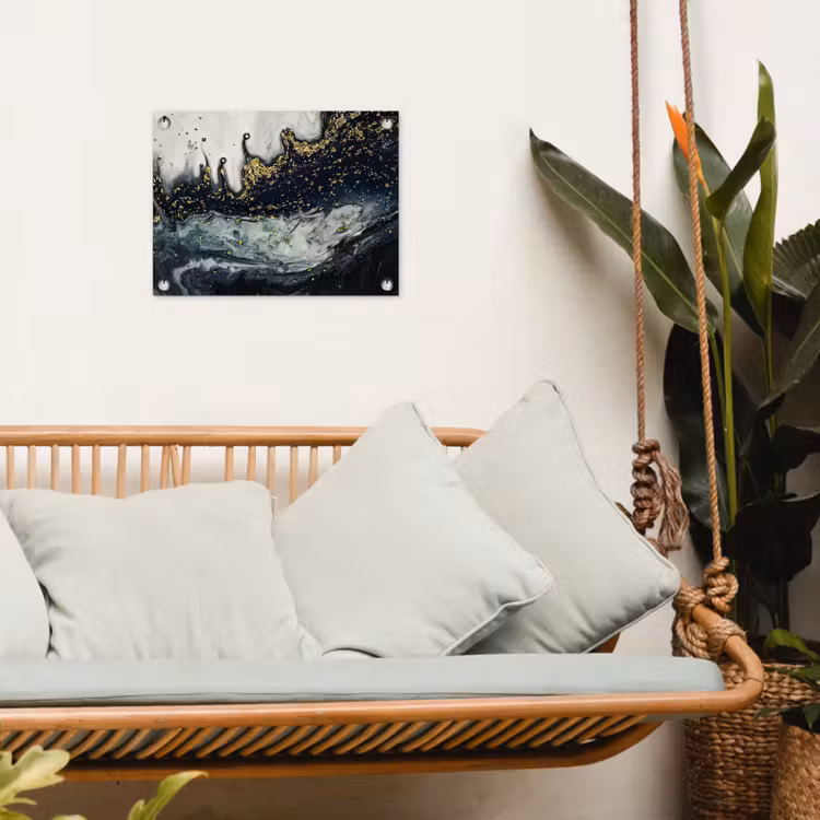 Tuinposter - Marmer - Abstract - Goud - Luxe — 5