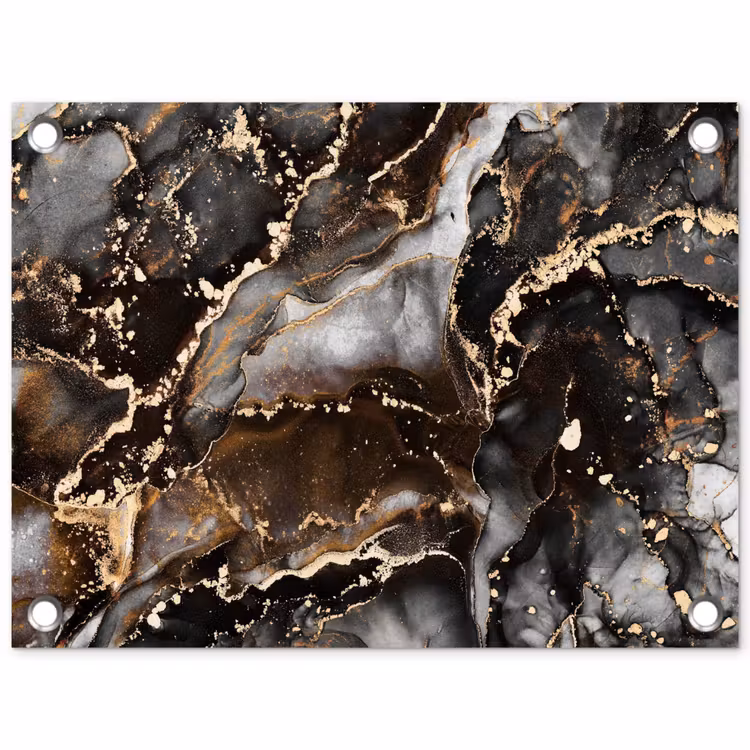 Tuinposter - Marmer - Goud - Glitter - Luxe — 1