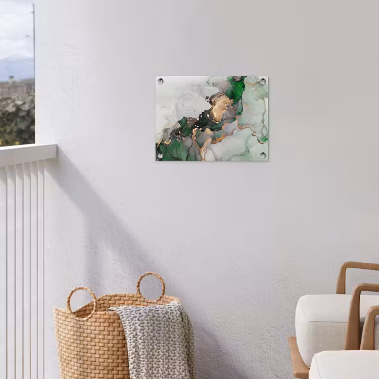 Tuinposter - Marmer - Goud - Groen - Luxe — 3