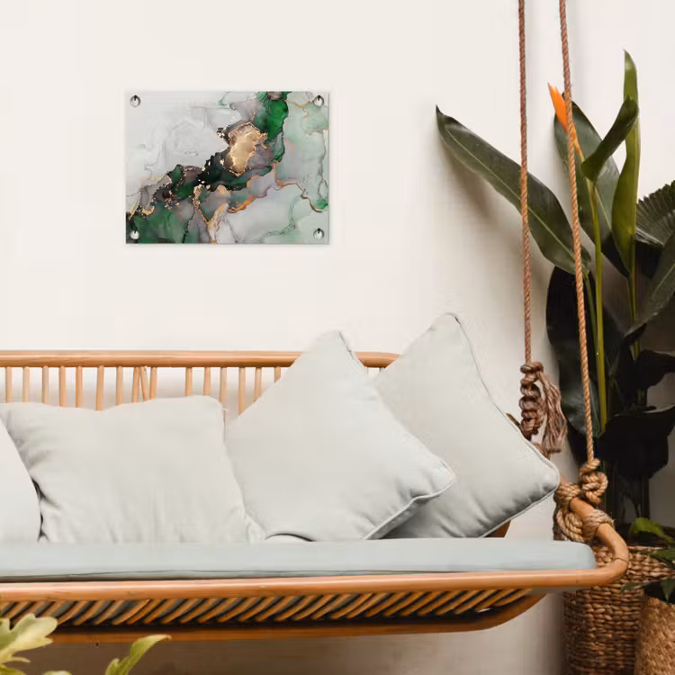 Tuinposter - Marmer - Goud - Groen - Luxe — 5