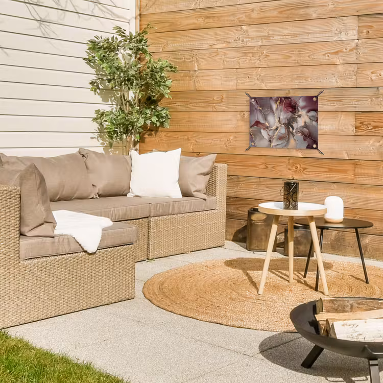 Tuinposter - Goud - Marmer - Paars — 4