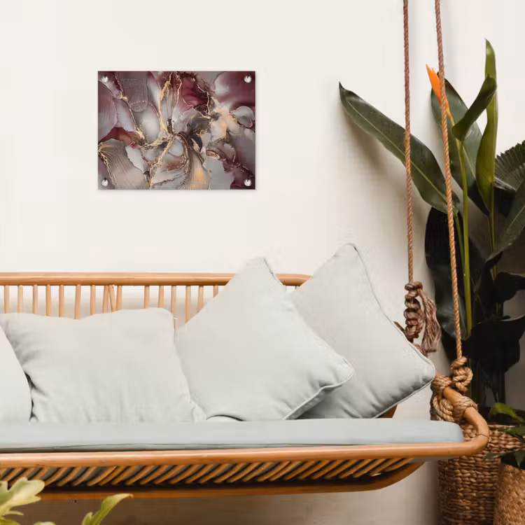 Tuinposter - Goud - Marmer - Paars — 5