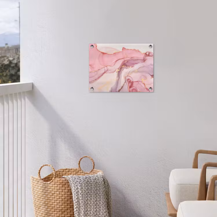 Tuinposter - Goud - Marmer - Roze — 3