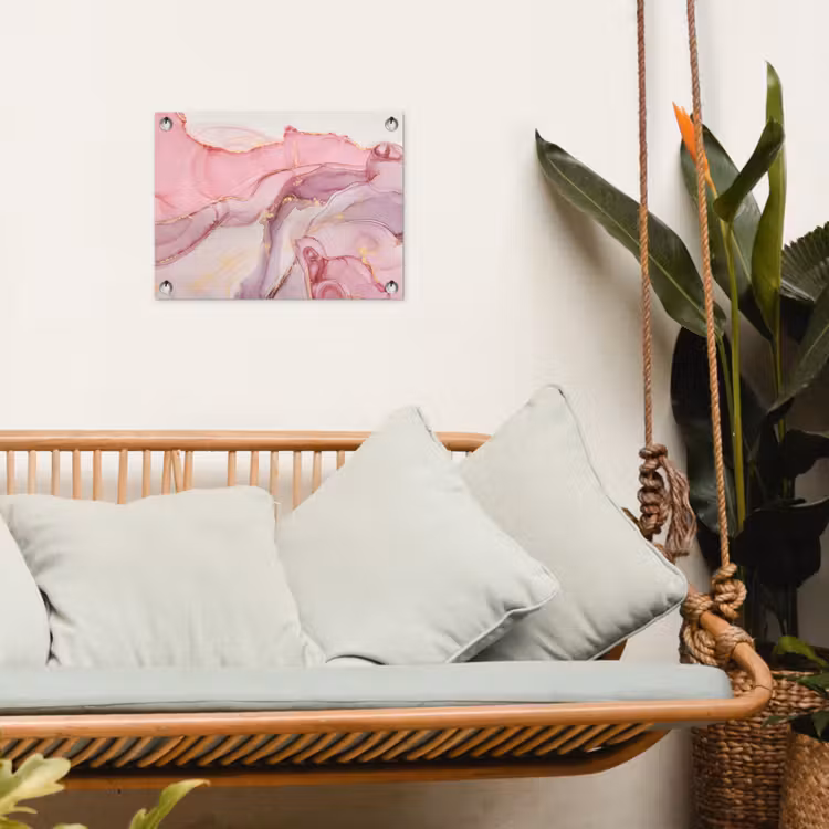 Tuinposter - Goud - Marmer - Roze — 5