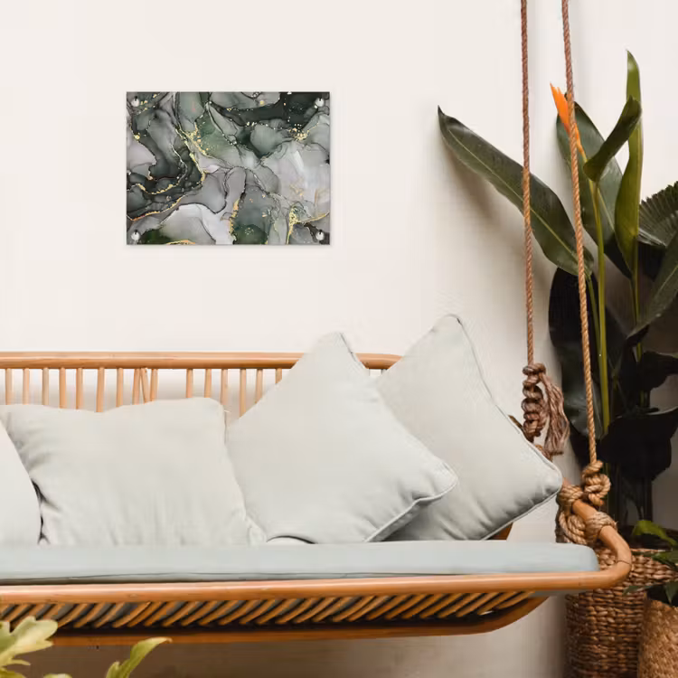 Tuinposter - Luxe - Marmer - Groen — 5