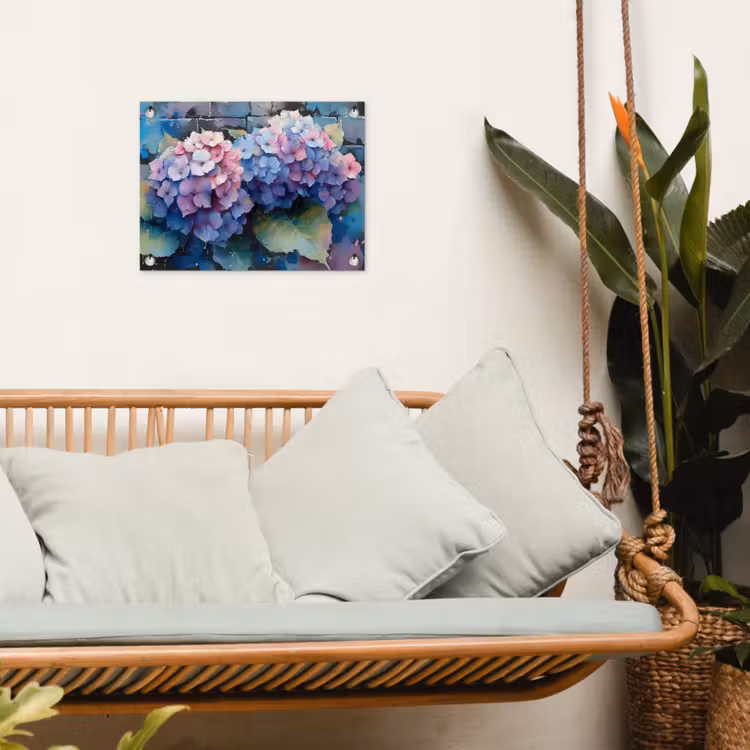 Tuinposter - Hortensia's in Pastelkleuren — 5