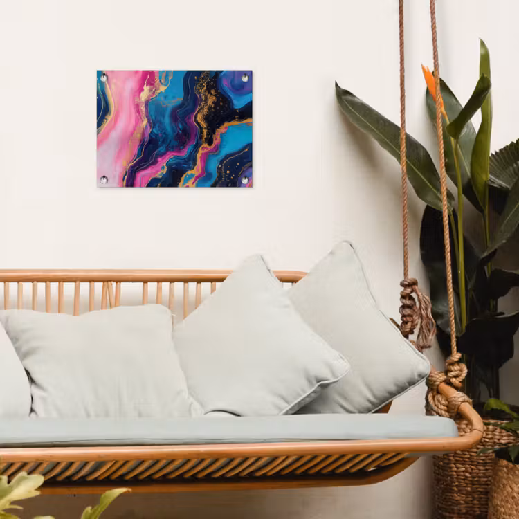 Tuinposter - Marmer - Modern - Goud — 5
