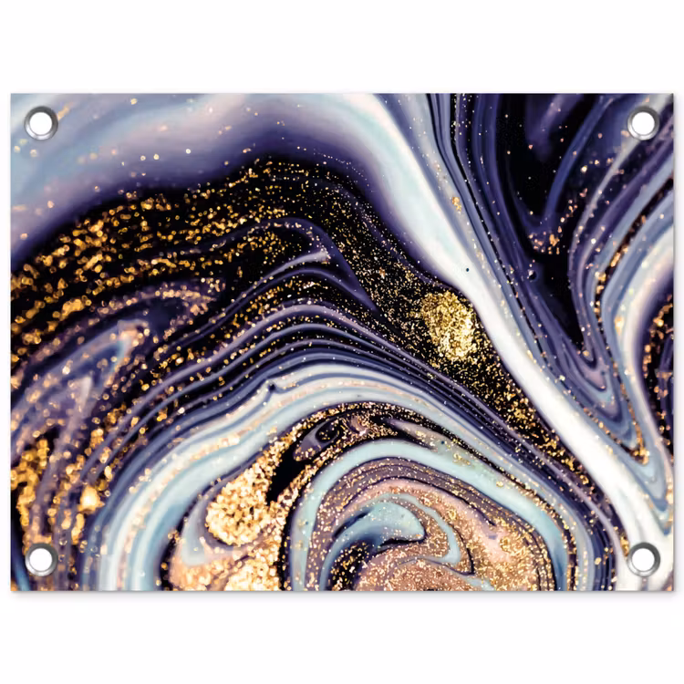 Tuinposter - Marmer - Paars - Luxe - Marmerlook - Glitter — 1