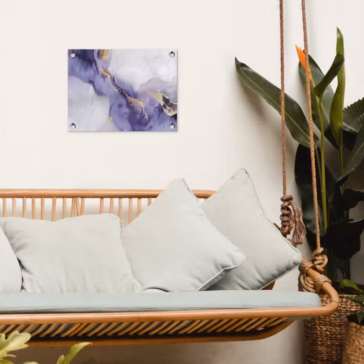 Tuinposter - Paars - Modern - Marmer - Abstract — 5
