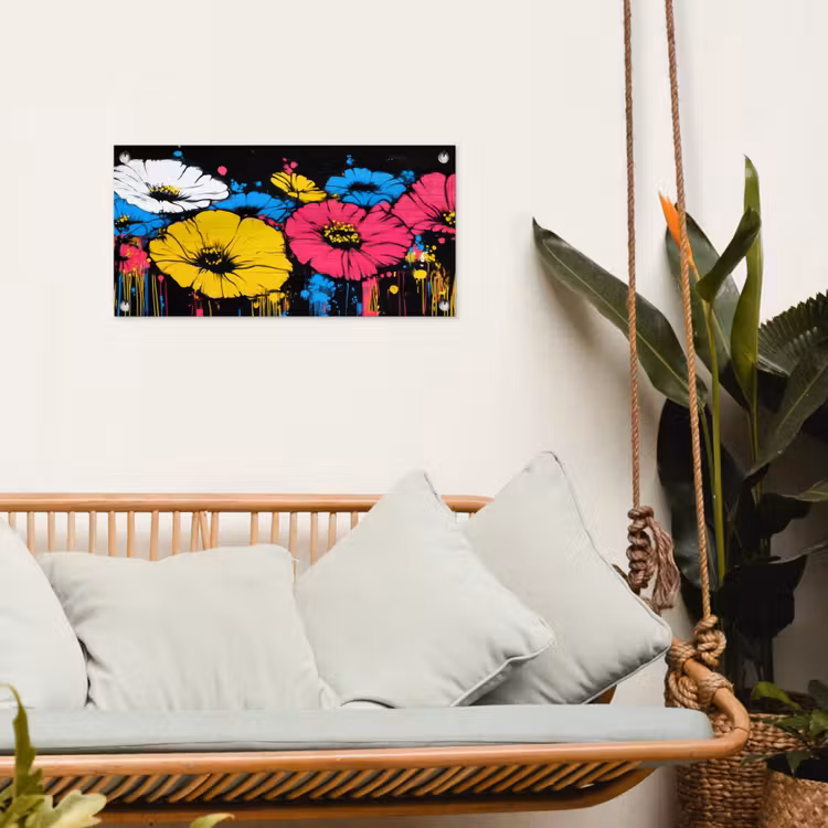 Tuinposter - Graffiti - Bloemen - Kleur — 5
