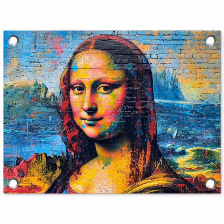 Tuinposter - Kleurrijke Mona Lisa — 1