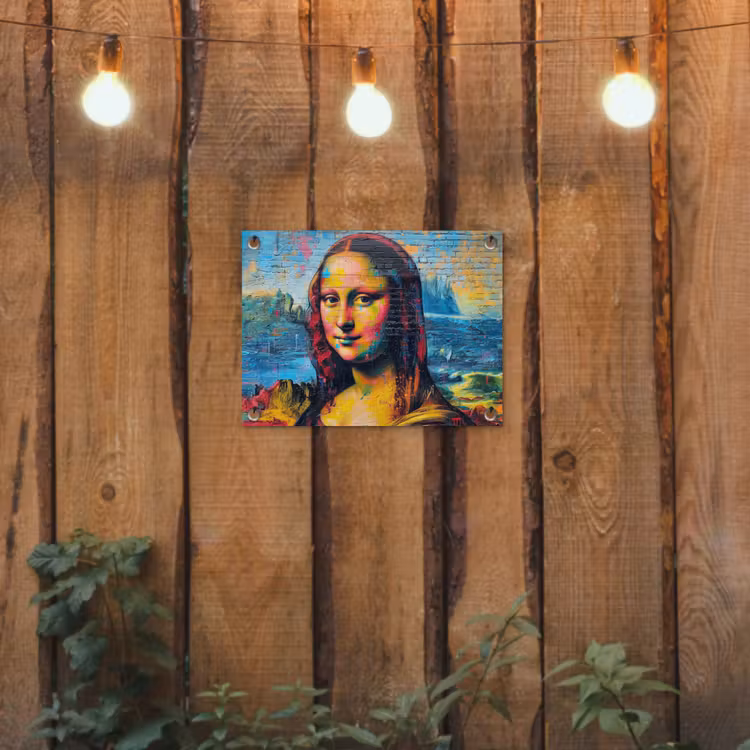Tuinposter - Kleurrijke Mona Lisa — 2