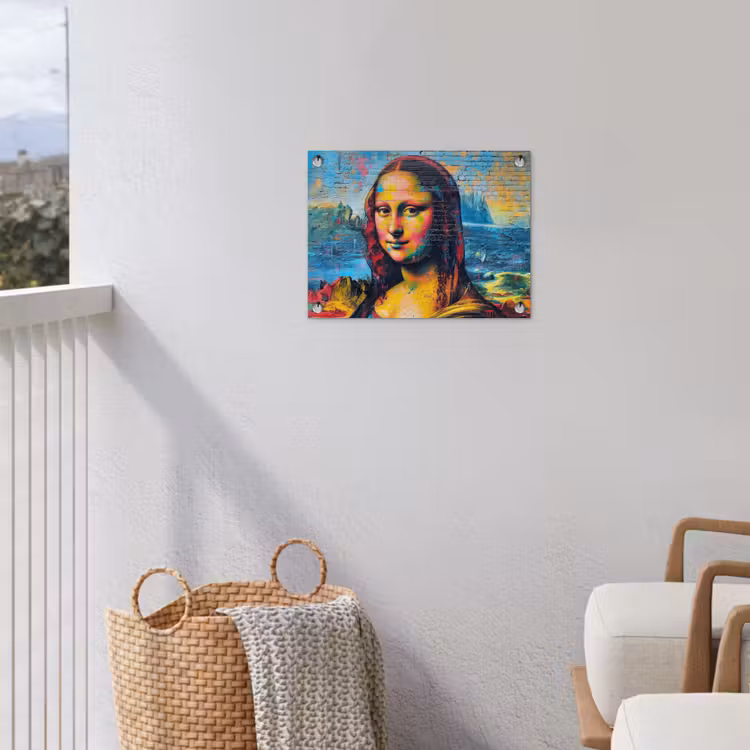 Tuinposter - Kleurrijke Mona Lisa — 3