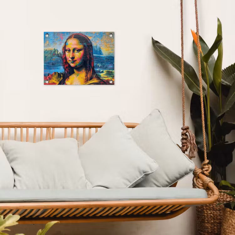 Tuinposter - Kleurrijke Mona Lisa — 5