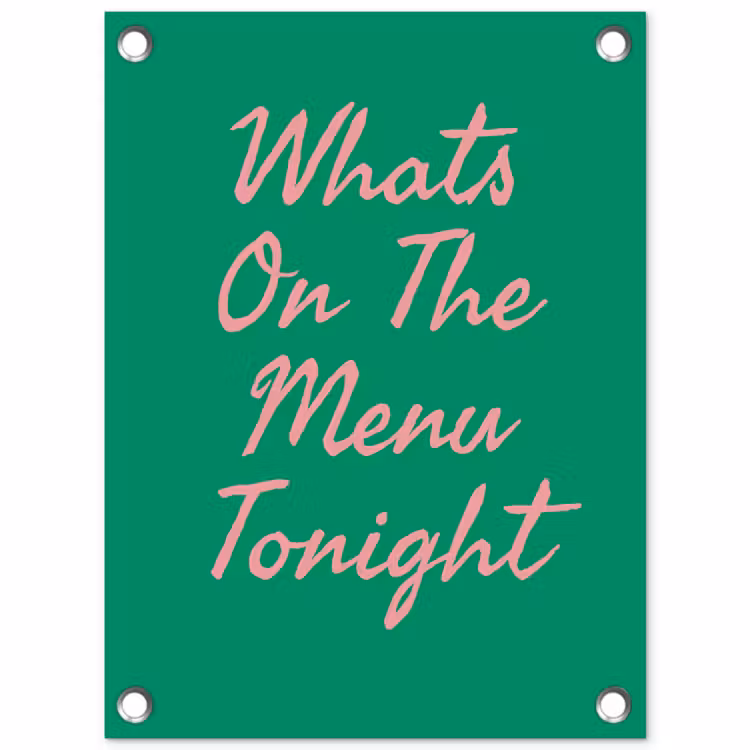 Tuinposter - Menu - Quote - Roze — 1