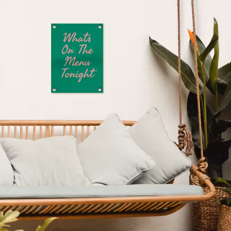 Tuinposter - Menu - Quote - Roze — 5