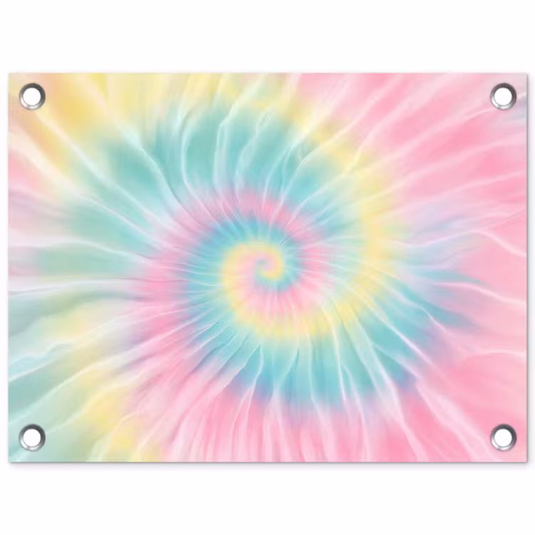 Tuinposter - Pasteltinten - Tie dye - Roze — 1