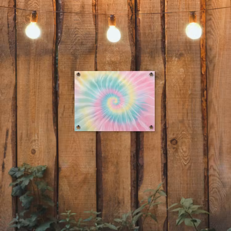 Tuinposter - Pasteltinten - Tie dye - Roze — 2