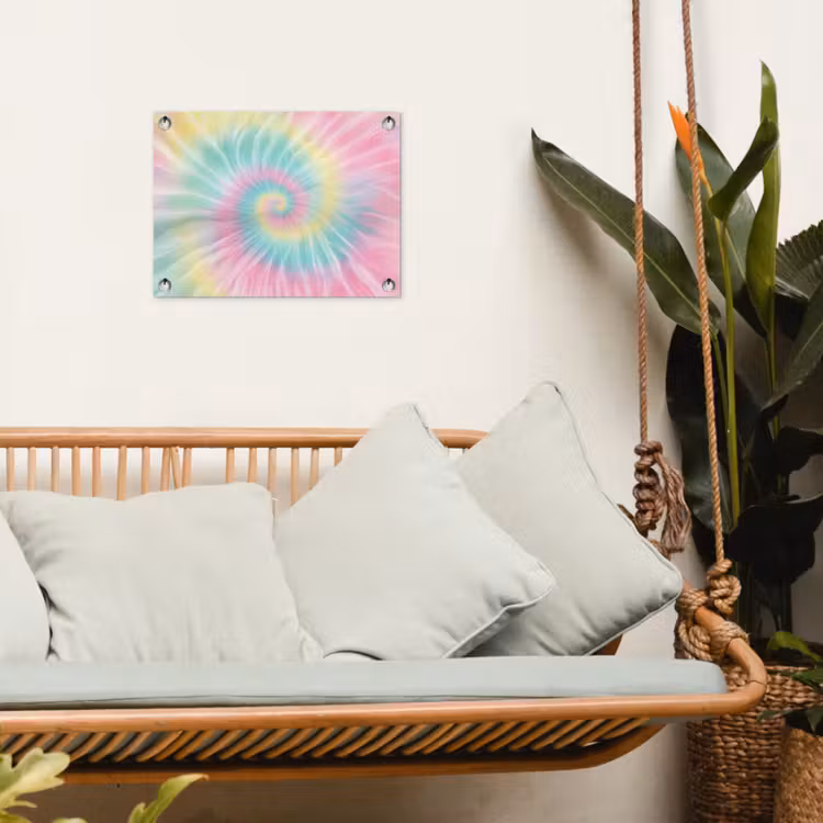 Tuinposter - Pasteltinten - Tie dye - Roze — 5
