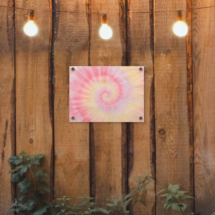 Tuinposter - Patroon - Tie Dye - Pasteltinten - Roze — 2