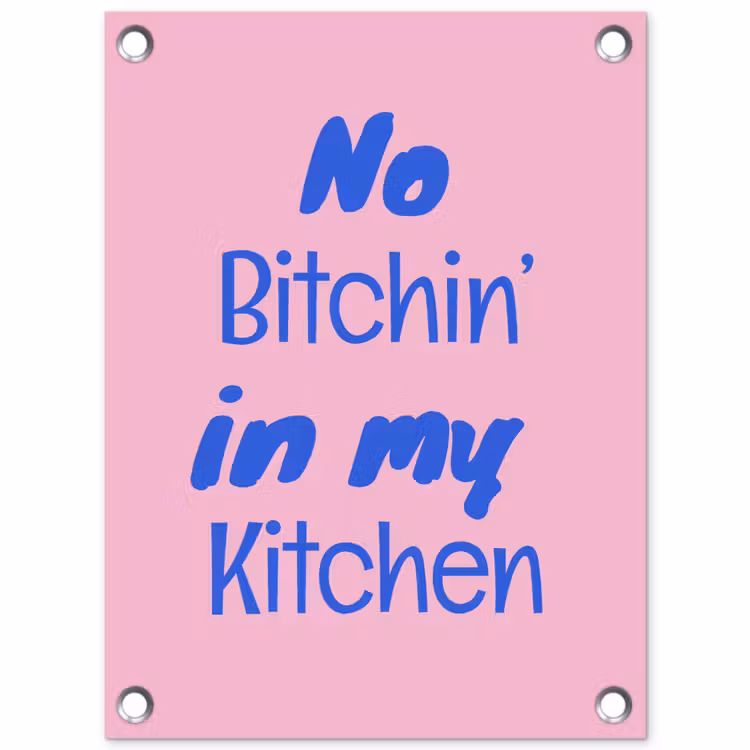 Tuinposter - Quote - Blauw - Lettertype - Keuken — 1