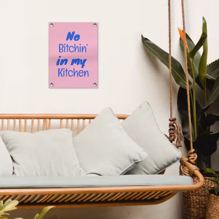 Tuinposter - Quote - Blauw - Lettertype - Keuken — 5