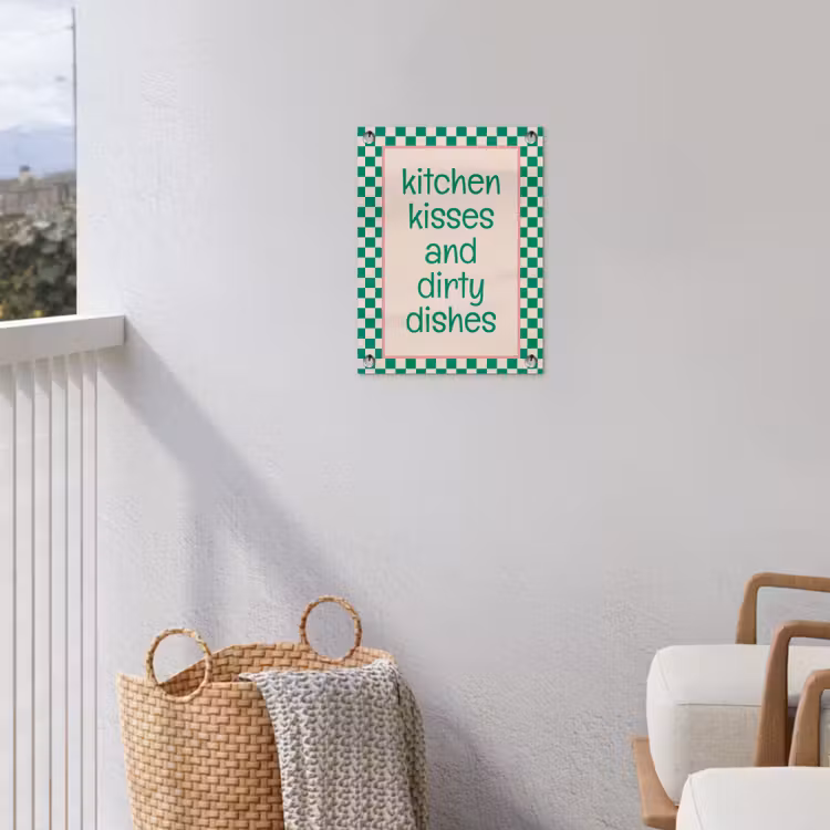 Tuinposter - Quote - Groen - Geblokt - Keuken — 3