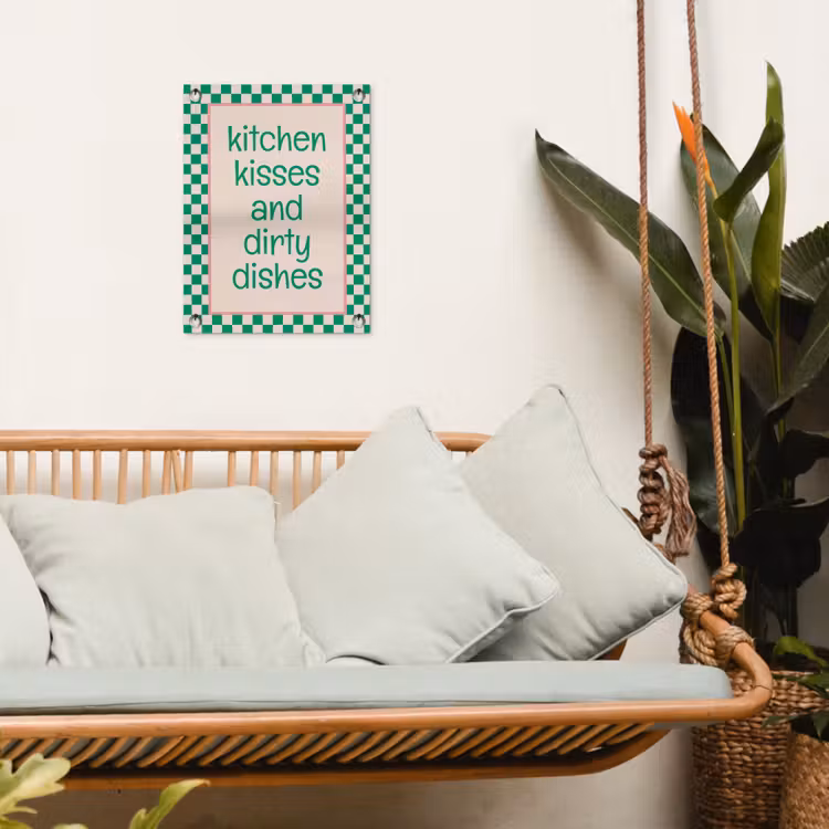 Tuinposter - Quote - Groen - Geblokt - Keuken — 5