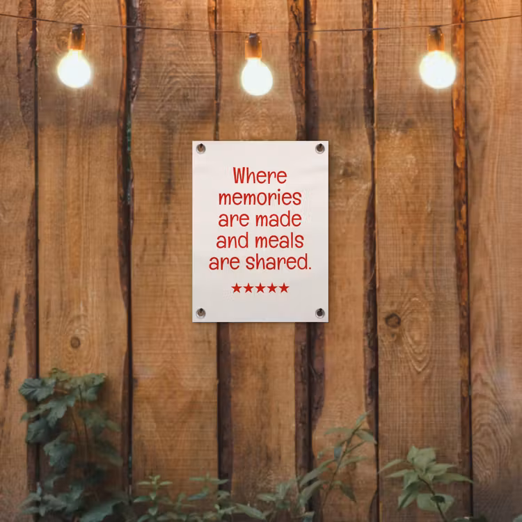 Tuinposter - Quote - Sterren - Rood - Memories — 2