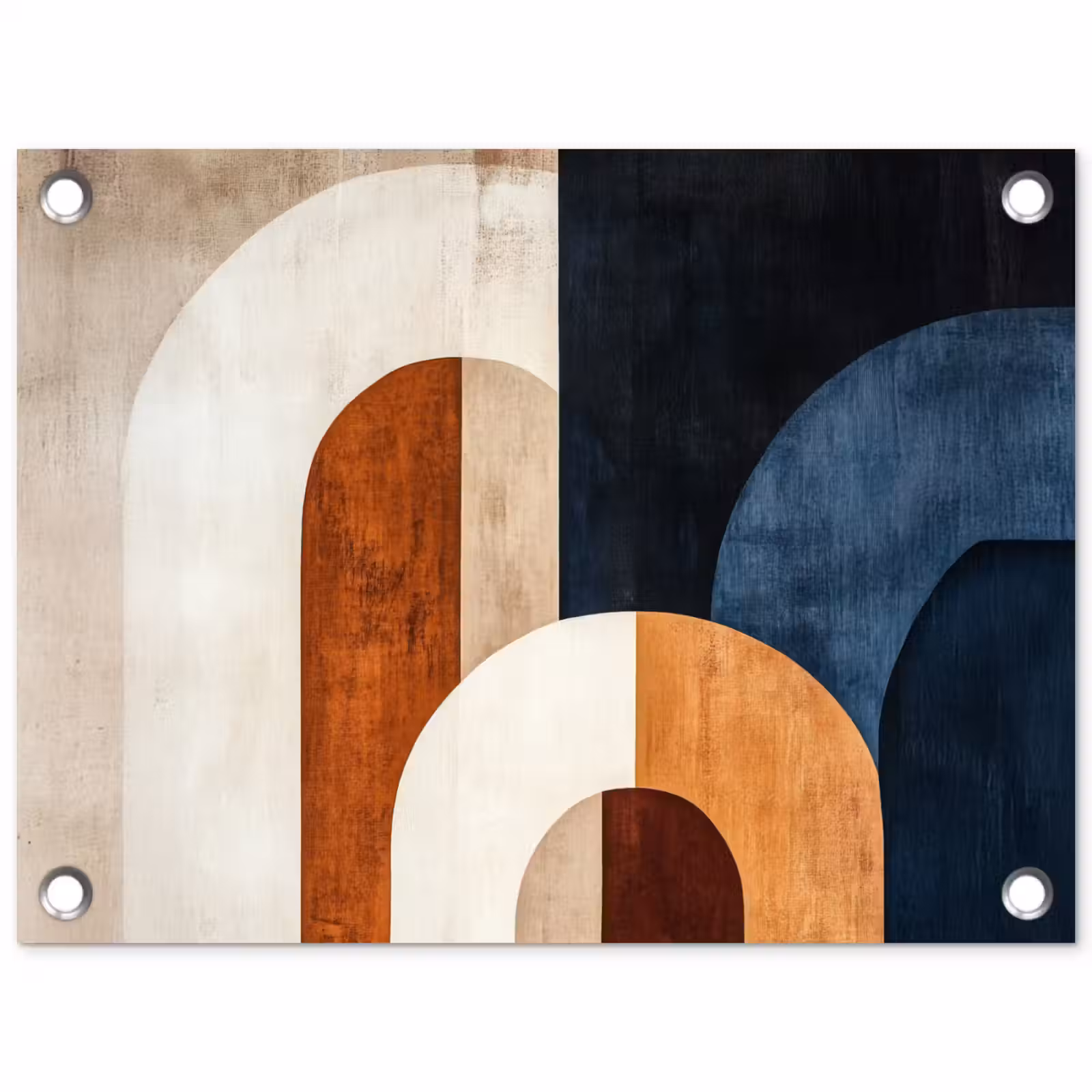 Tuinposter - Abstract - Vormen - Donkerblauw — 1