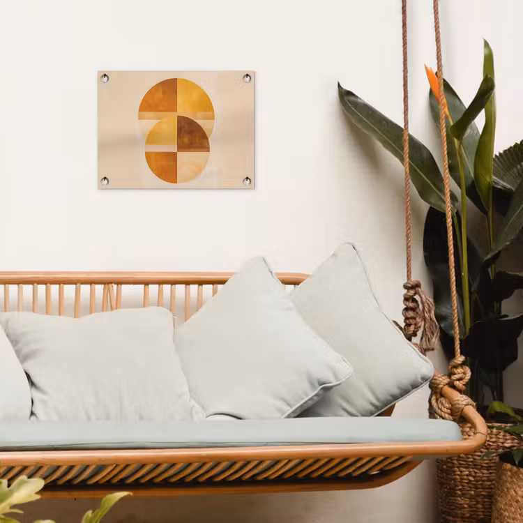 Tuinposter - Cirkels - Geel - Minimalistisch — 5