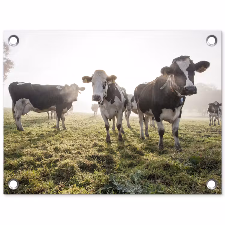 Tuinposter - Koeien - Licht - Gras - Dieren — 1
